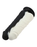 Dubbele Dildo Zwart Wit Opzetstuk 19 cm KlicLok® Dubbele Dildo Zwart Wit Opzetstuk 19 cm KlicLok®
