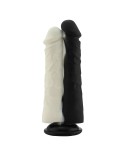 Dubbele Dildo Zwart Wit Opzetstuk 19 cm KlicLok® Dubbele Dildo Zwart Wit Opzetstuk 19 cm KlicLok®